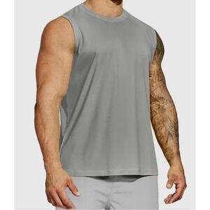 Mier‎ BreezeRun Tank Top Men's Gray Crew Neck Pullover Sleeveless Shirt Size 3XL